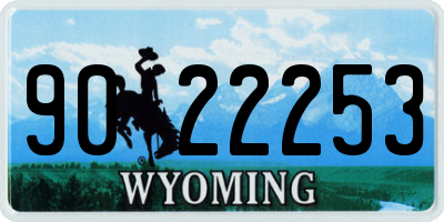 WY license plate 9022253