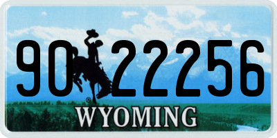 WY license plate 9022256