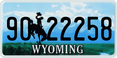WY license plate 9022258