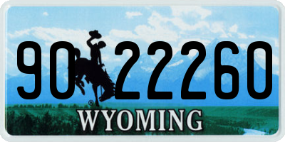 WY license plate 9022260