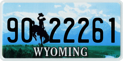 WY license plate 9022261