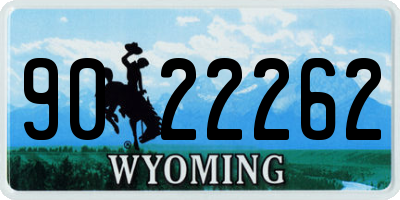 WY license plate 9022262