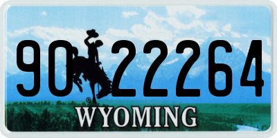 WY license plate 9022264