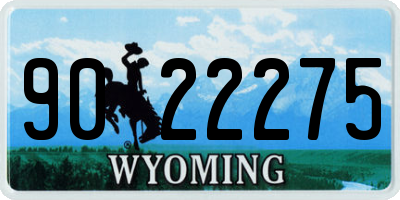 WY license plate 9022275