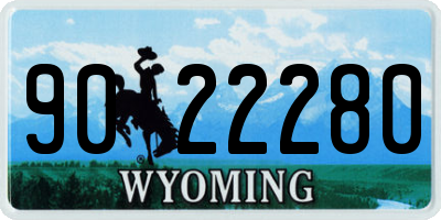 WY license plate 9022280