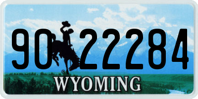 WY license plate 9022284