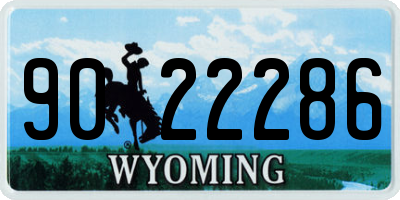 WY license plate 9022286