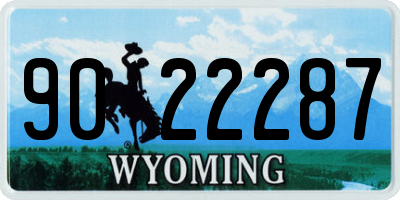 WY license plate 9022287