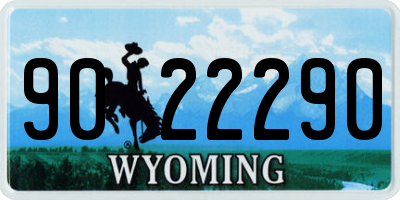 WY license plate 9022290
