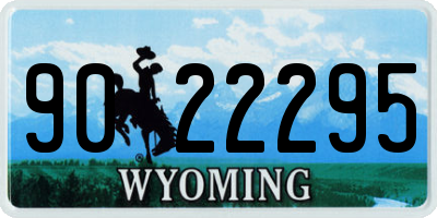 WY license plate 9022295