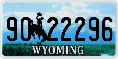 WY license plate 9022296
