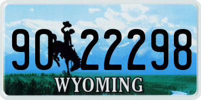 WY license plate 9022298