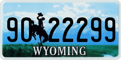 WY license plate 9022299