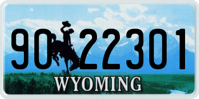 WY license plate 9022301
