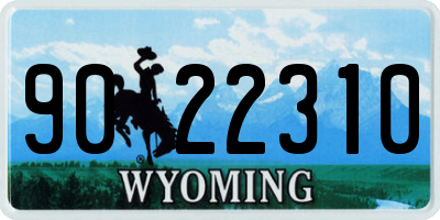 WY license plate 9022310