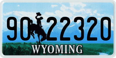 WY license plate 9022320