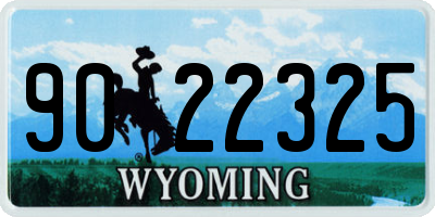 WY license plate 9022325