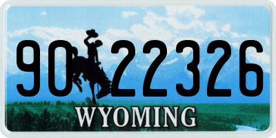 WY license plate 9022326