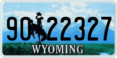 WY license plate 9022327