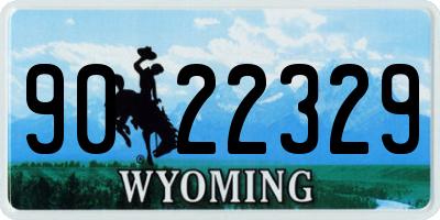 WY license plate 9022329