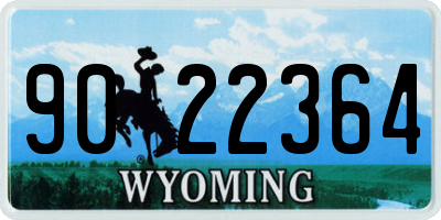 WY license plate 9022364