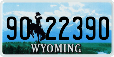 WY license plate 9022390