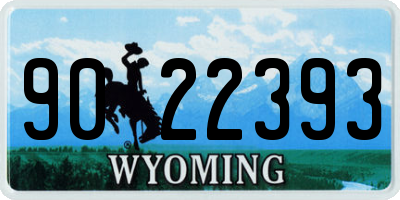 WY license plate 9022393