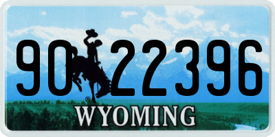 WY license plate 9022396