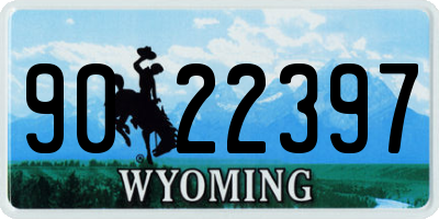 WY license plate 9022397