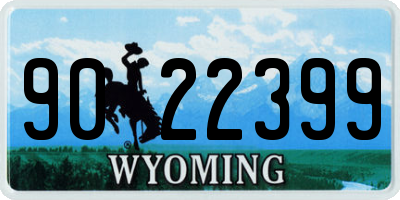 WY license plate 9022399