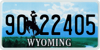 WY license plate 9022405