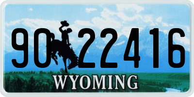 WY license plate 9022416