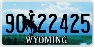 WY license plate 9022425
