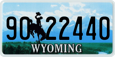 WY license plate 9022440