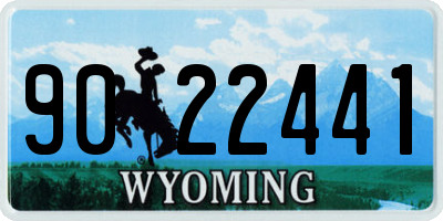 WY license plate 9022441