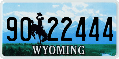 WY license plate 9022444