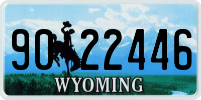 WY license plate 9022446