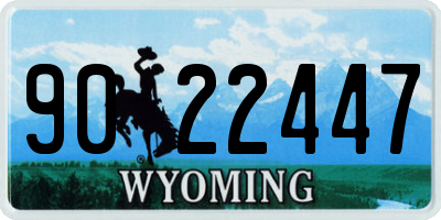 WY license plate 9022447