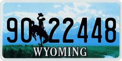WY license plate 9022448