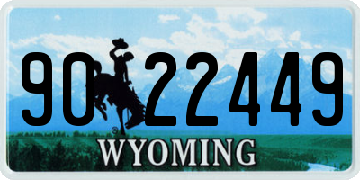 WY license plate 9022449