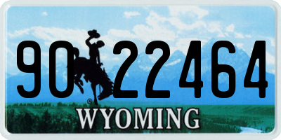 WY license plate 9022464