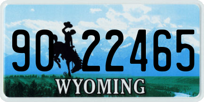 WY license plate 9022465
