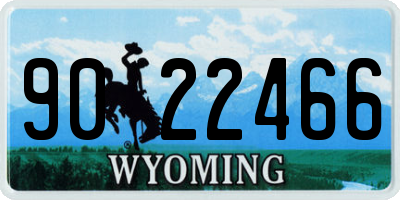 WY license plate 9022466