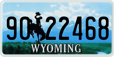 WY license plate 9022468