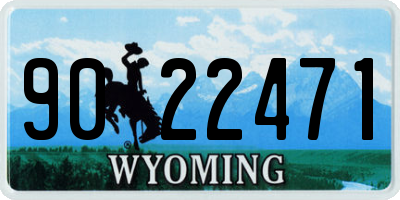 WY license plate 9022471