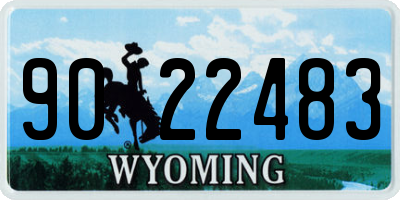 WY license plate 9022483