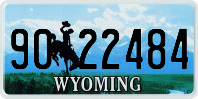 WY license plate 9022484