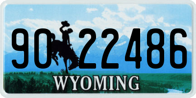 WY license plate 9022486