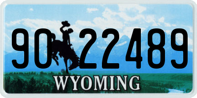 WY license plate 9022489