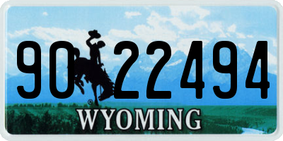 WY license plate 9022494